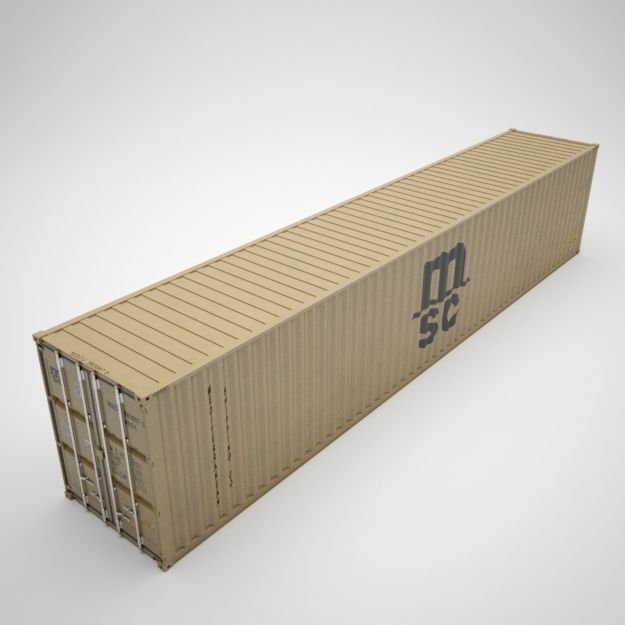 Cargo Container - MSC - Contenedor de carga 3D model_9