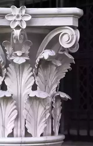 Classic column Corinthian high poly 3D model