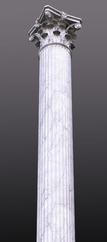 Classic column Corinthian high poly 3D model_5