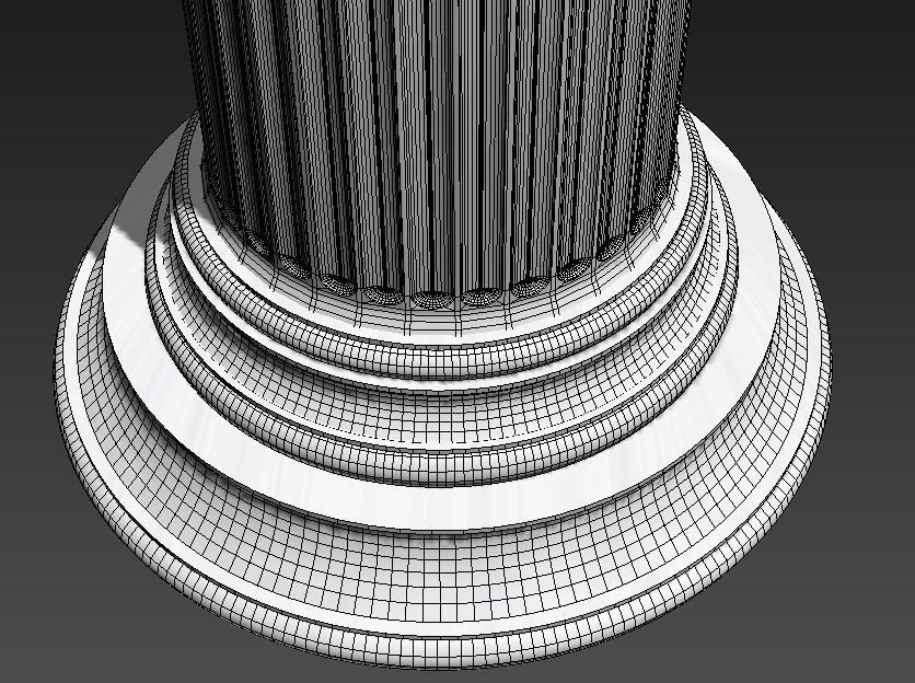 Classic column Corinthian high poly 3D model_13
