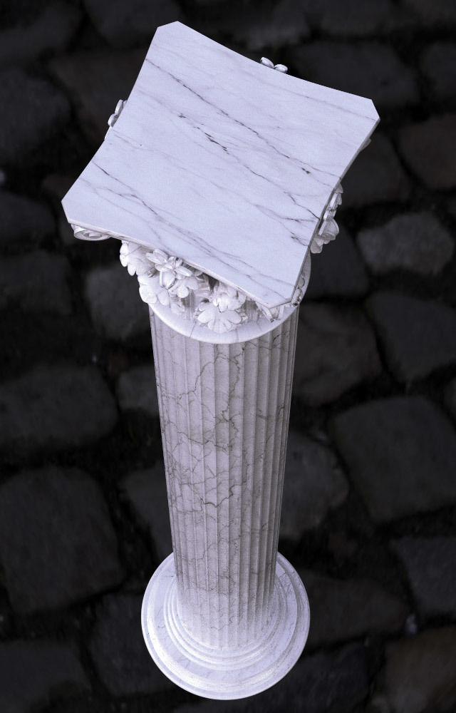Classic column Corinthian high poly 3D model_12