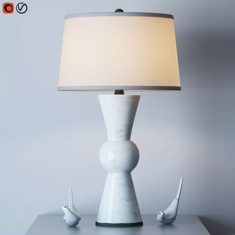 Upbeat table lamp 3D model_0