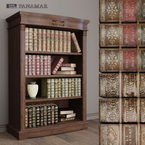 Old Books Library Panamar 825 3D model