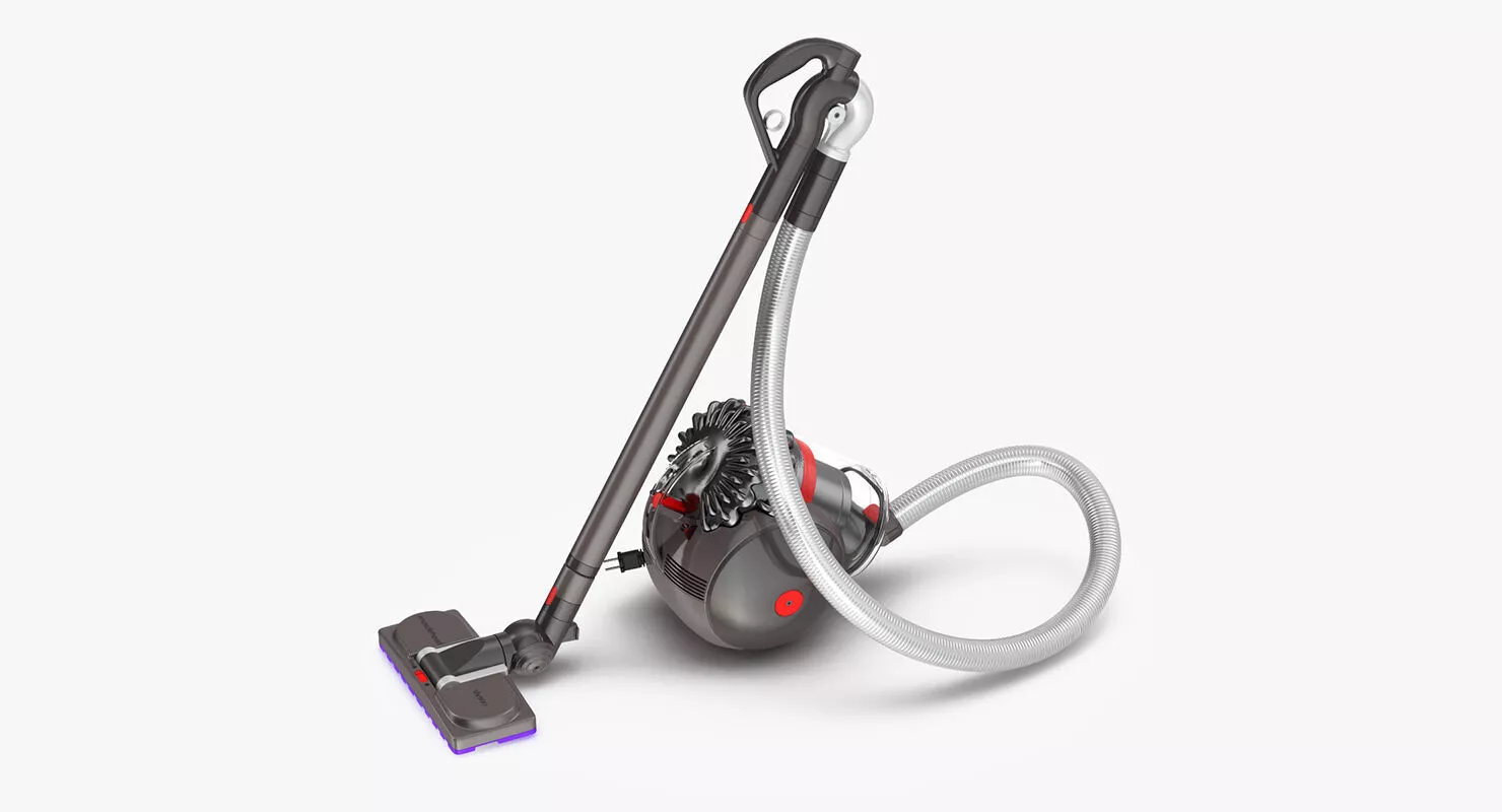 Dyson Big Ball Vacuum Cleaner Rigged 3D model