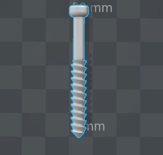 Orthopedic Screw Set 60mm-80mm Semi-Threaded 6-5mm Diameter 3D print model