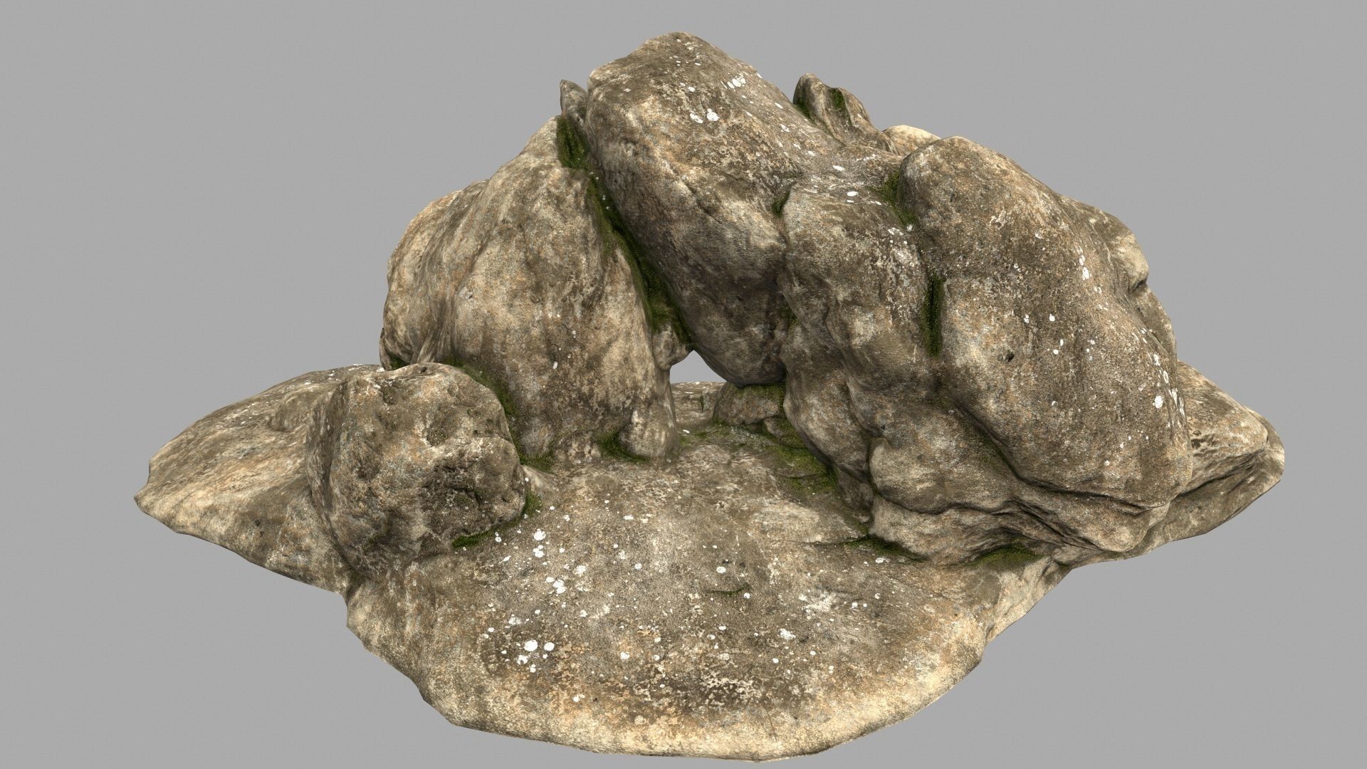 desert cave rocks  Low-poly 3D model_5