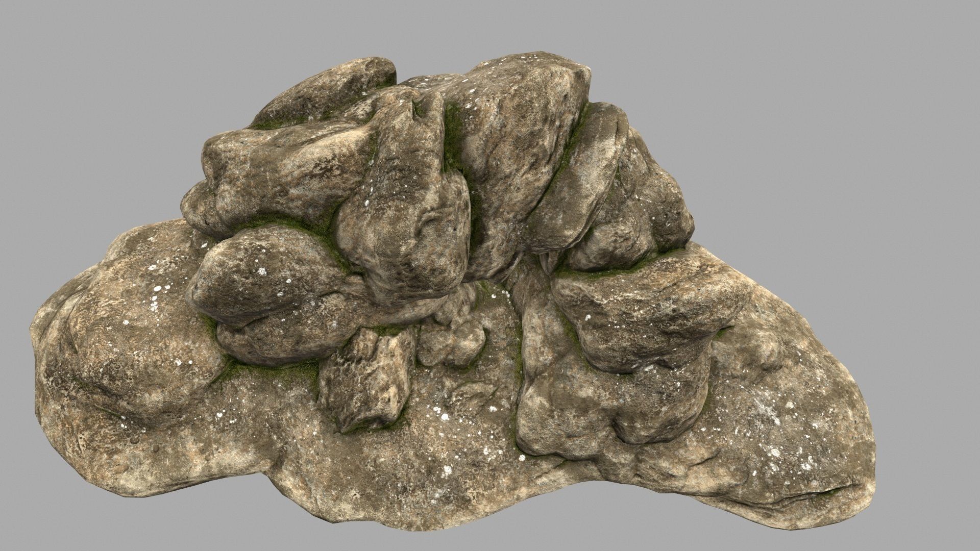 desert cave rocks  Low-poly 3D model_9