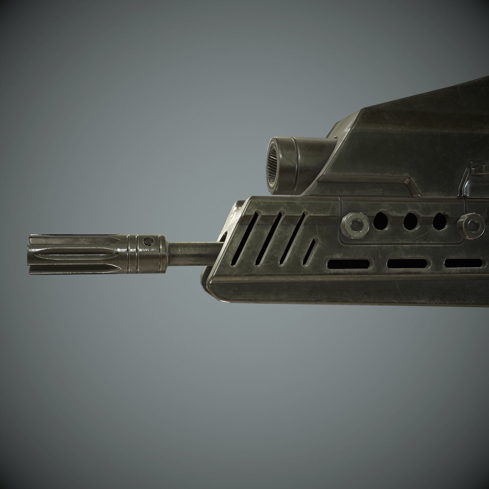 XM29 OICW Low-poly 3D model_9