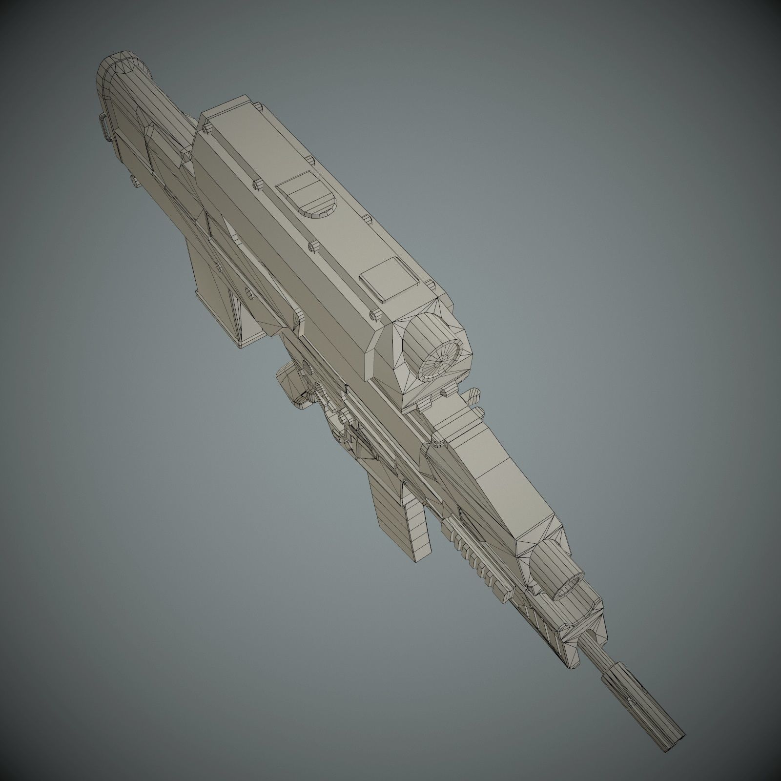 XM29 OICW Low-poly 3D model_22