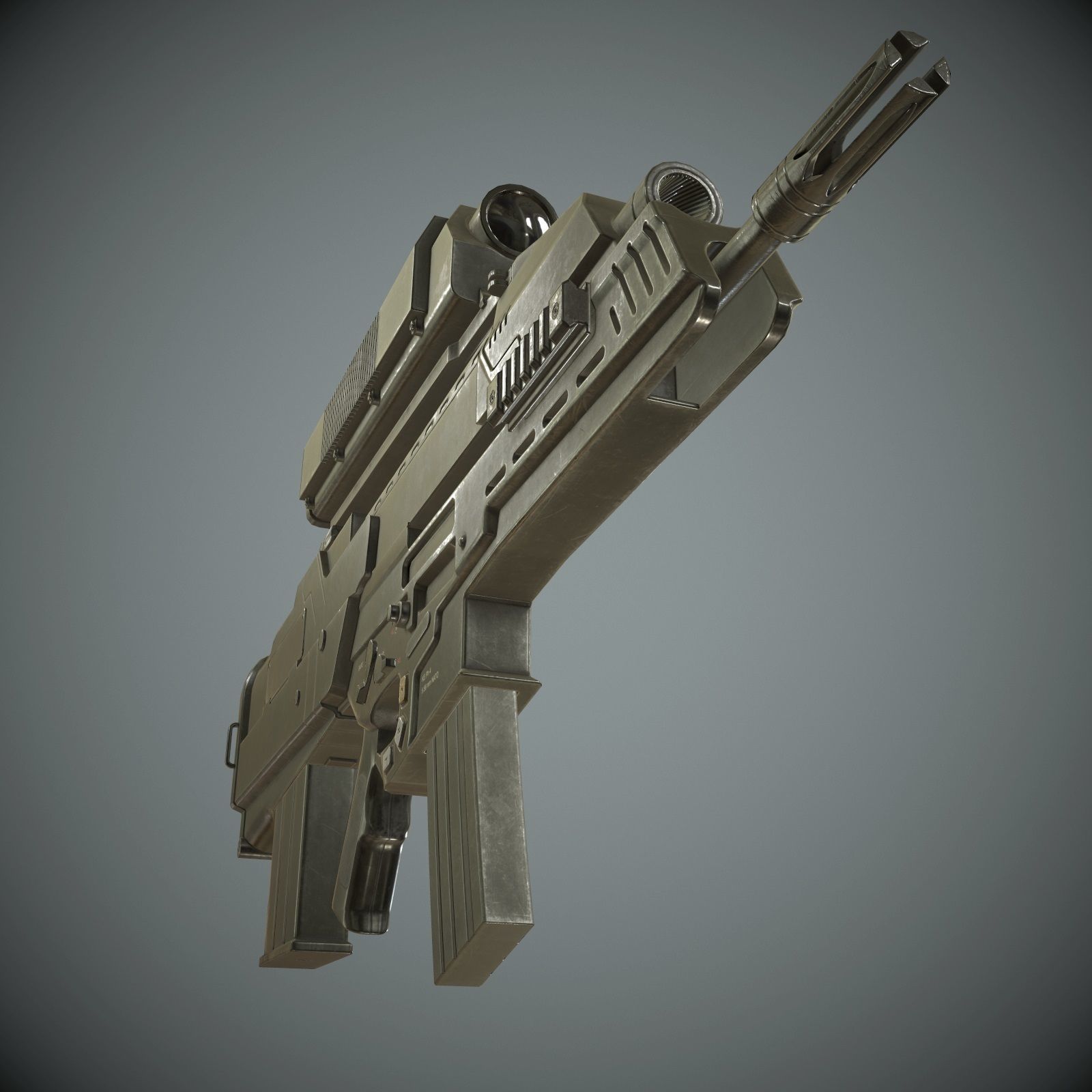 XM29 OICW Low-poly 3D model_7
