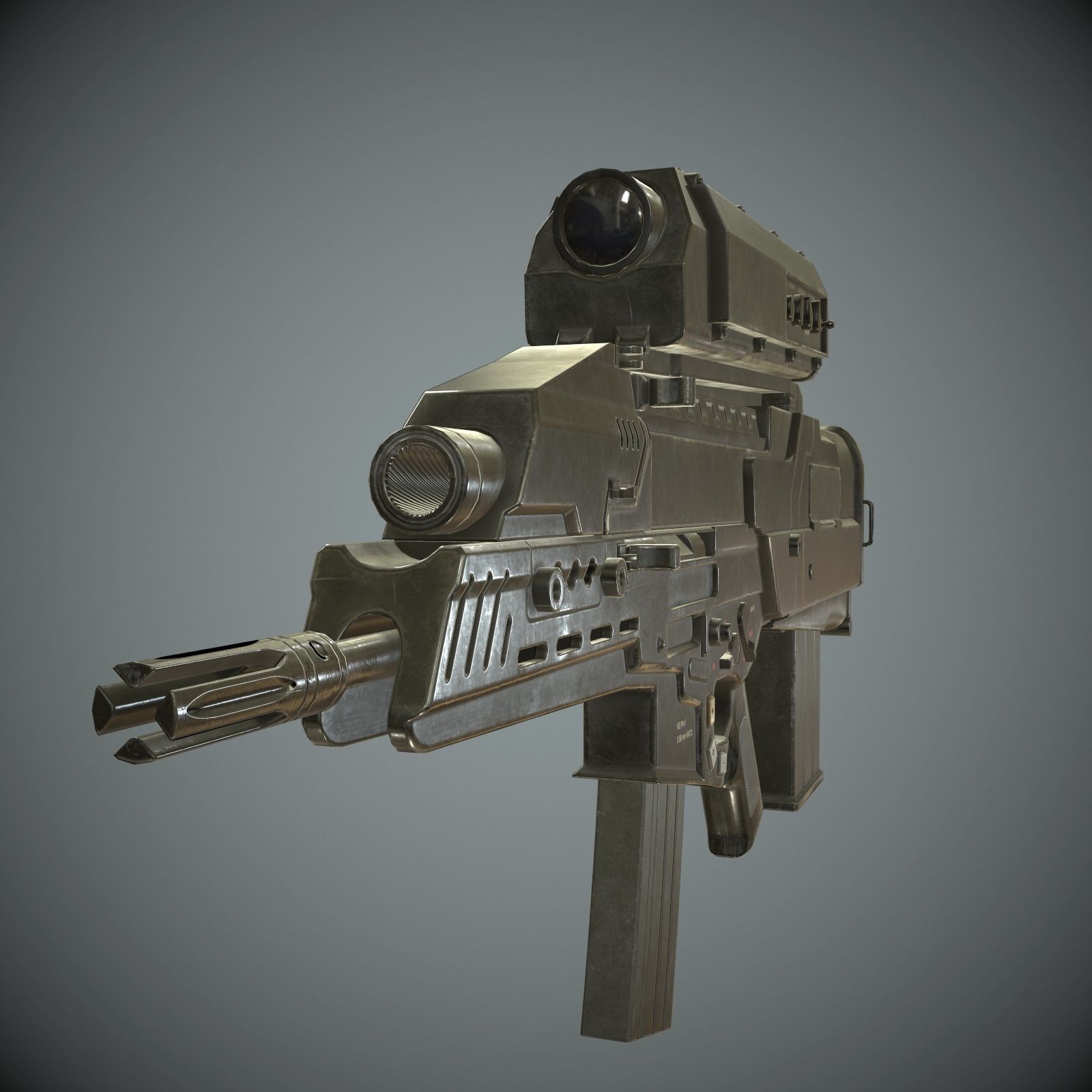 XM29 OICW Low-poly 3D model_16