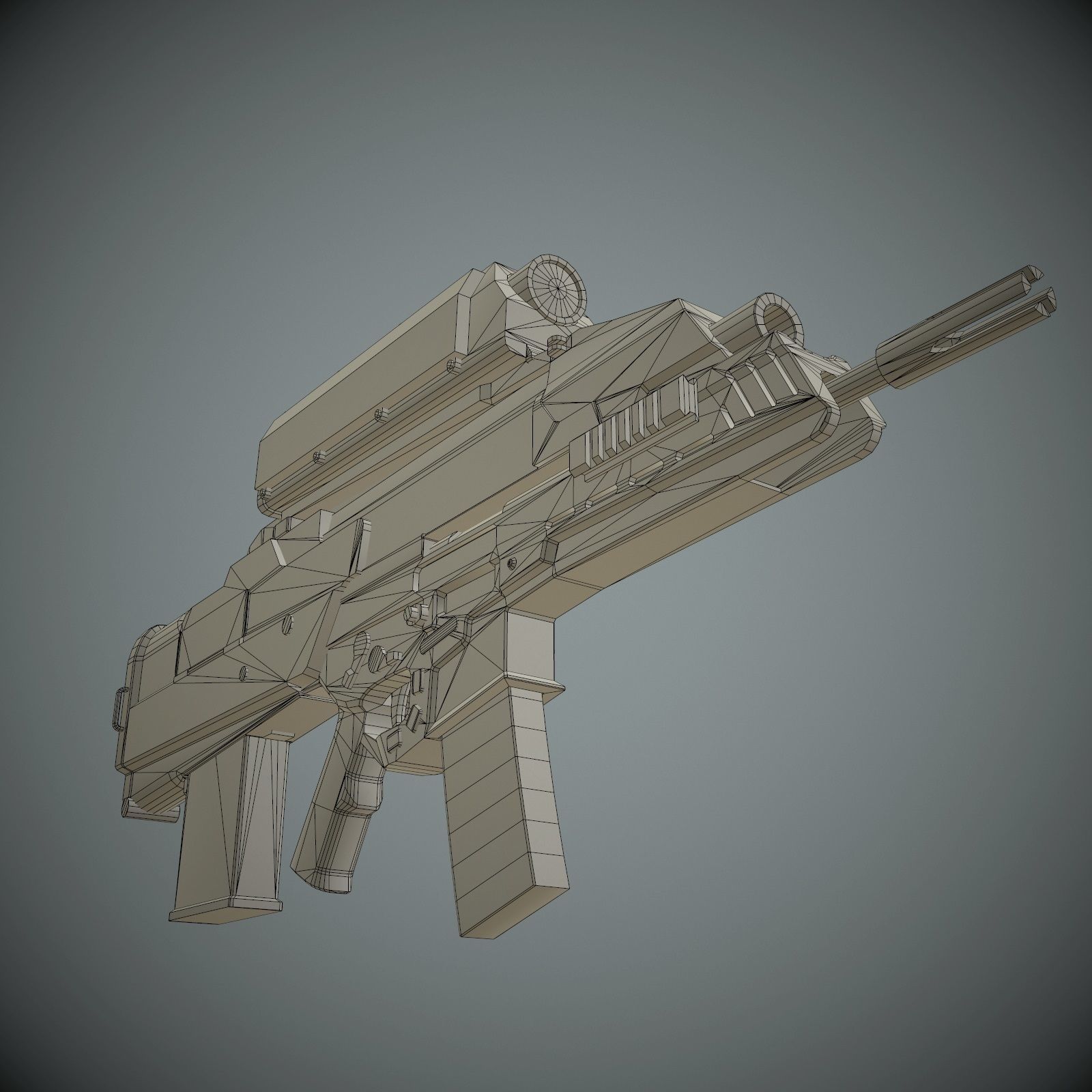 XM29 OICW Low-poly 3D model_24