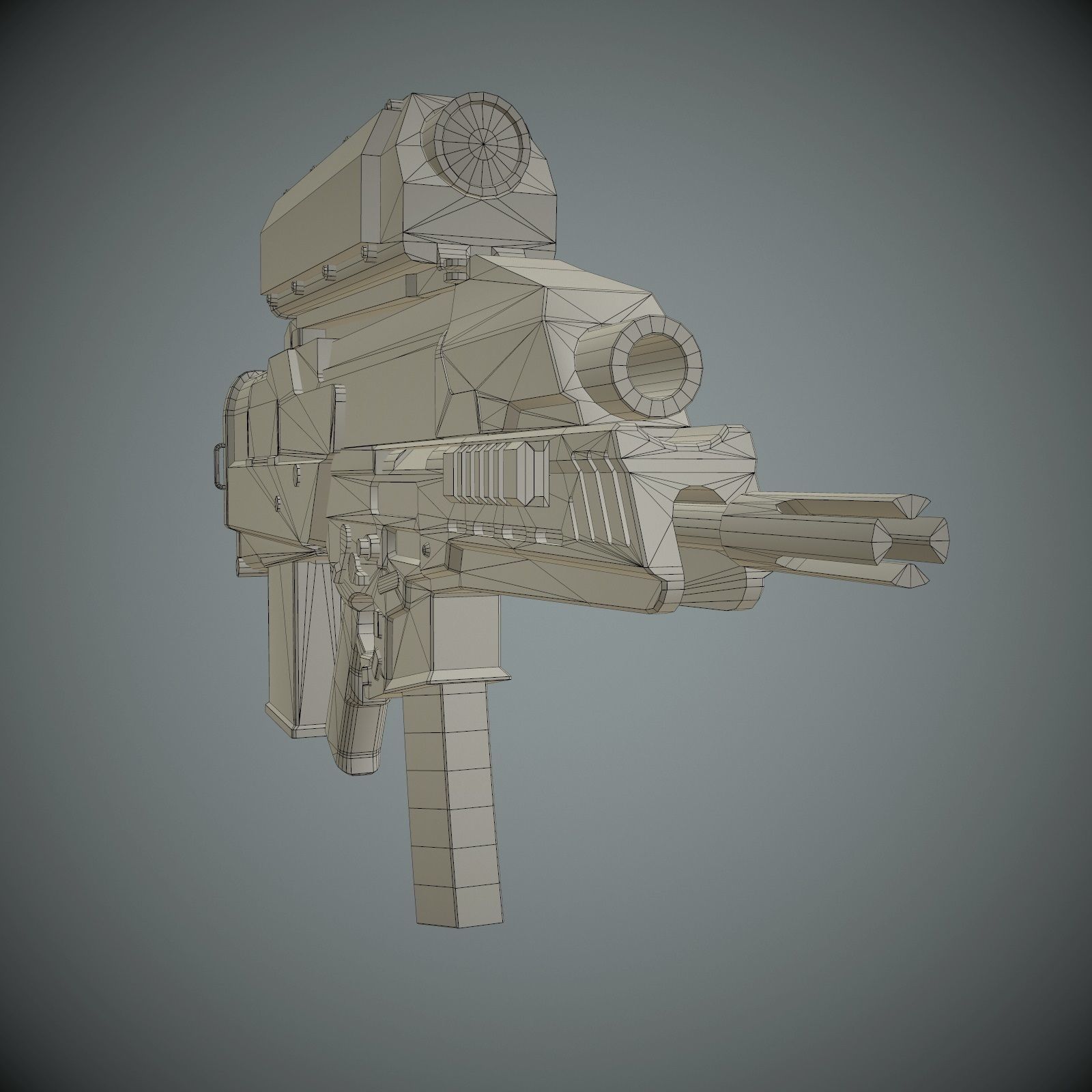 XM29 OICW Low-poly 3D model_21