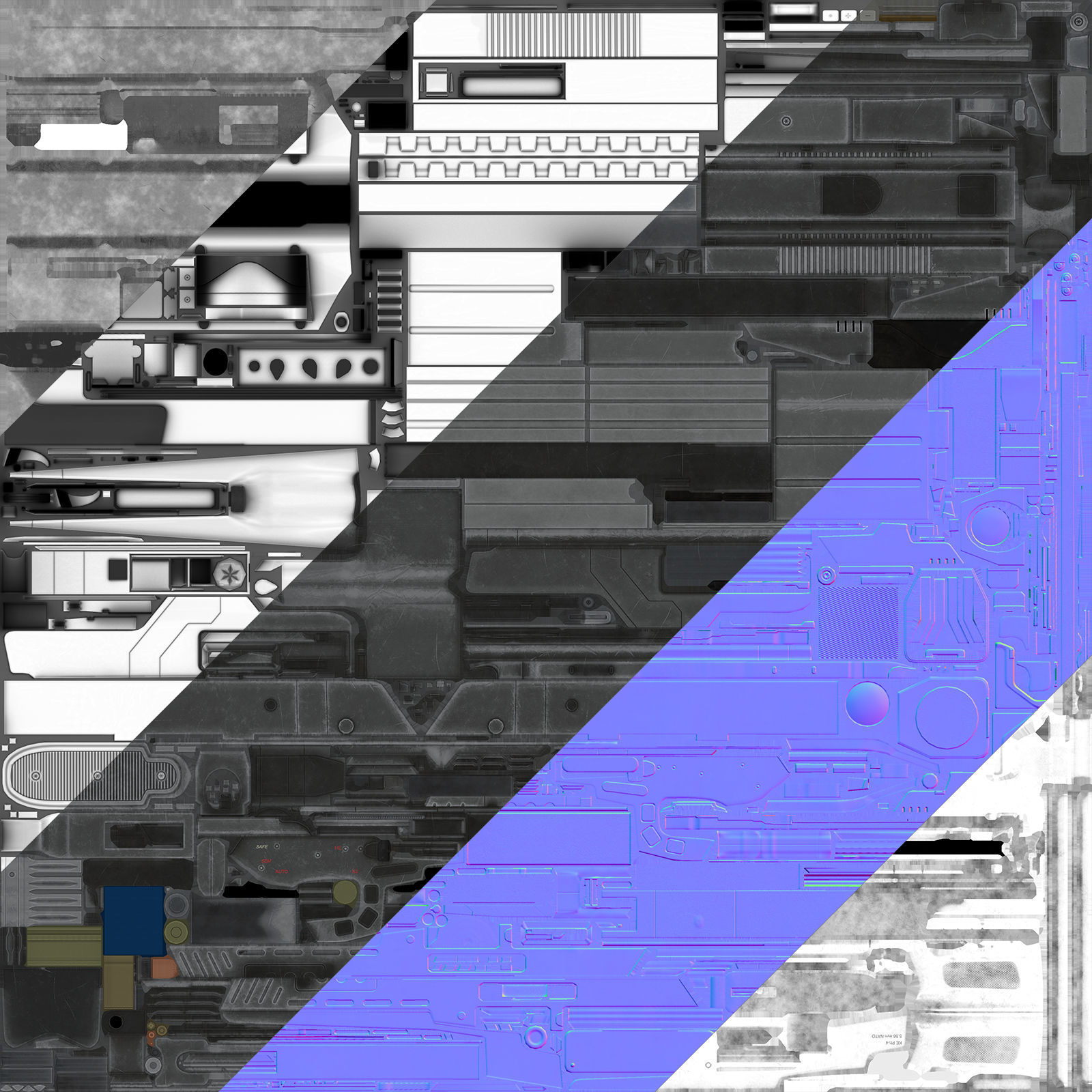 XM29 OICW Low-poly 3D model_26