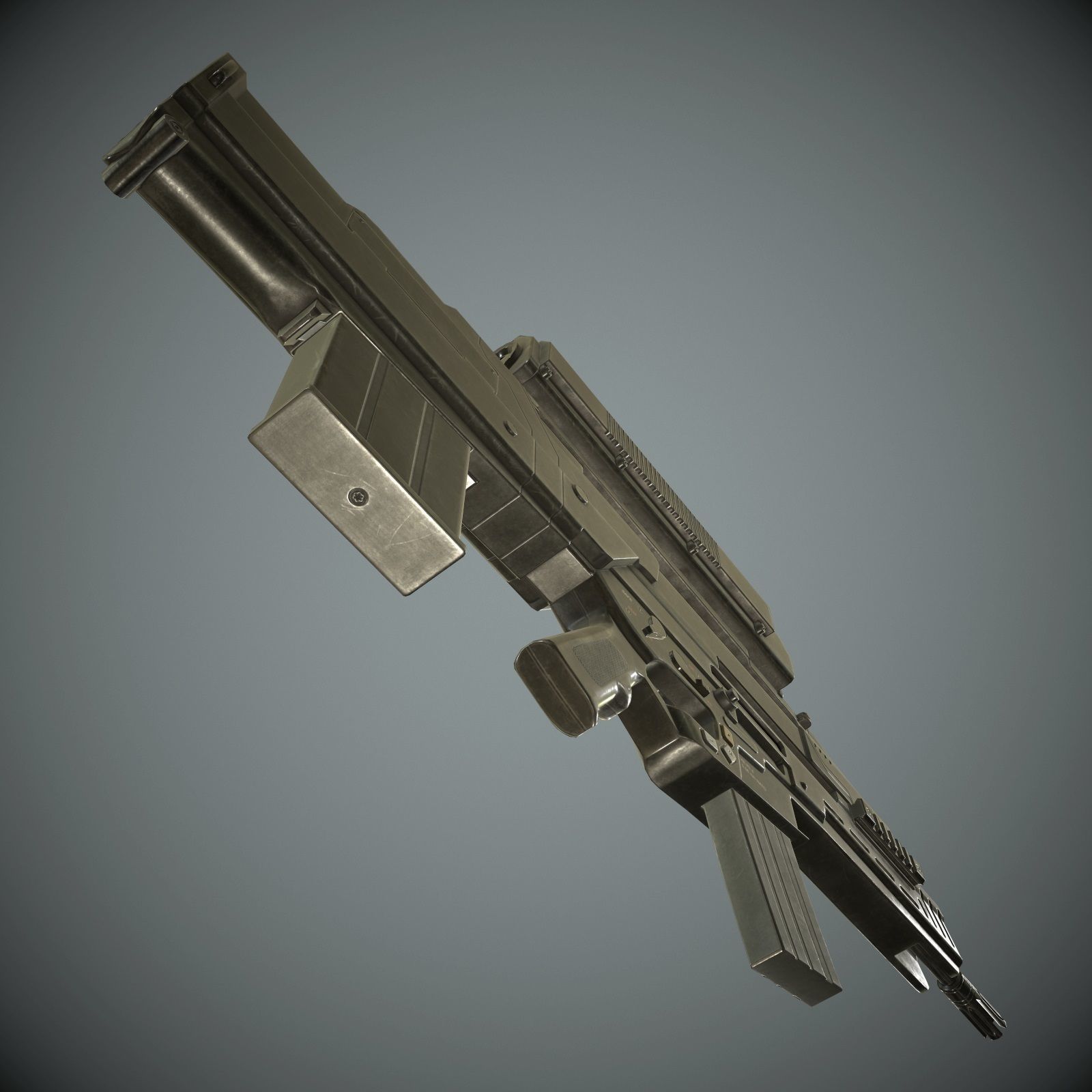 XM29 OICW Low-poly 3D model_8
