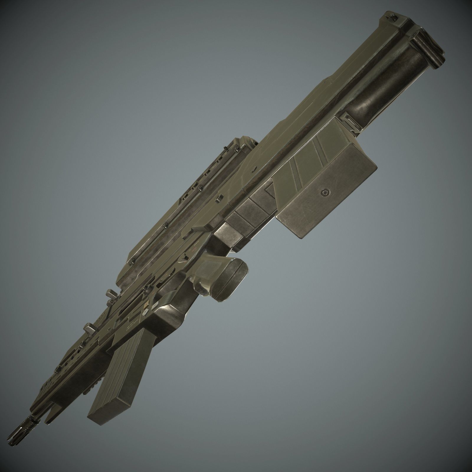 XM29 OICW Low-poly 3D model_4