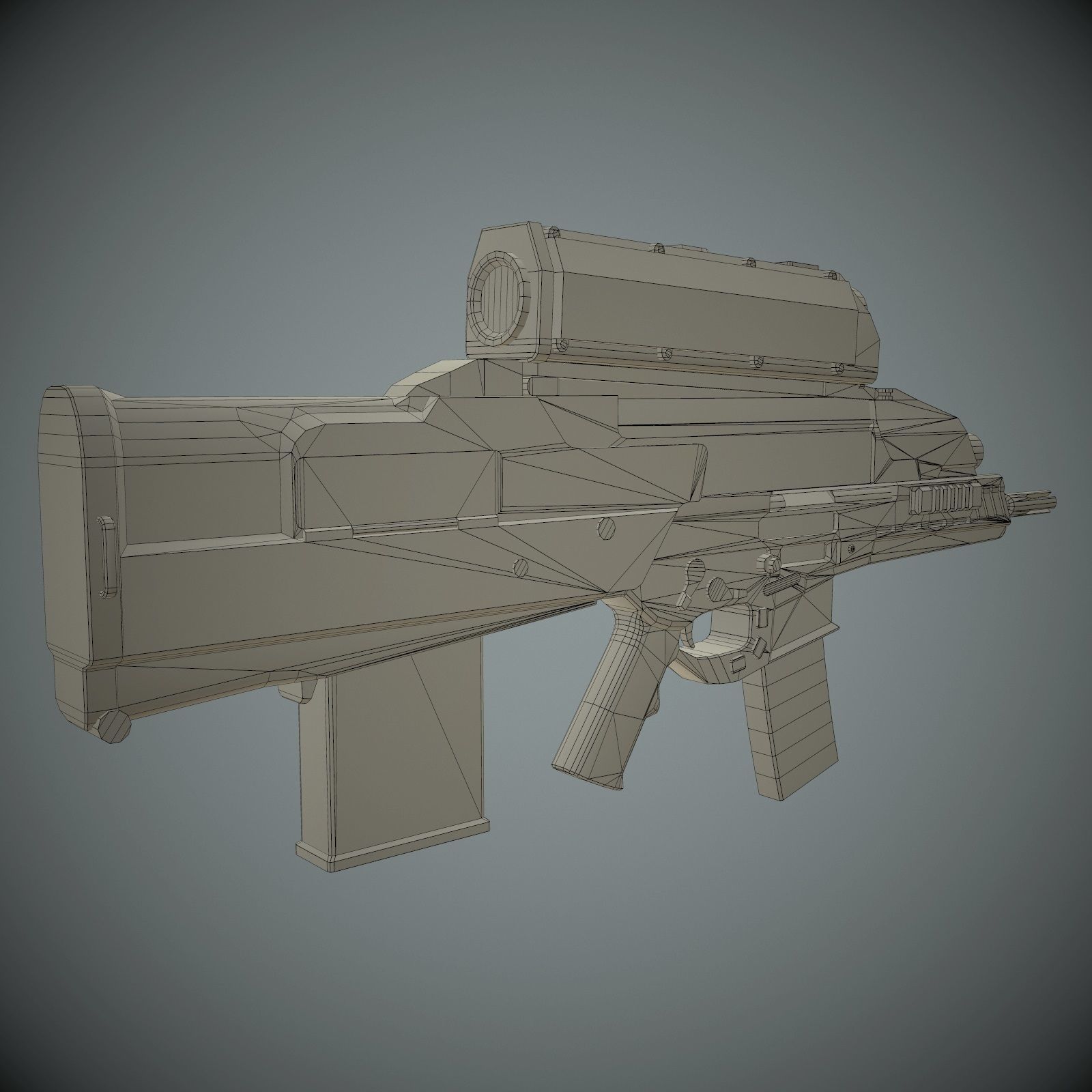 XM29 OICW Low-poly 3D model_20