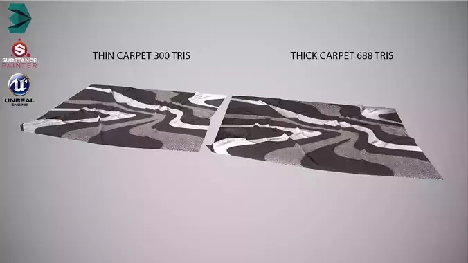 Low Poly Carpet 2 PBR zebra scarf