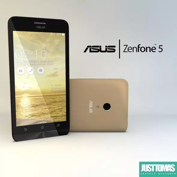 Asus Zenfone 5 Low-poly 3D model_0