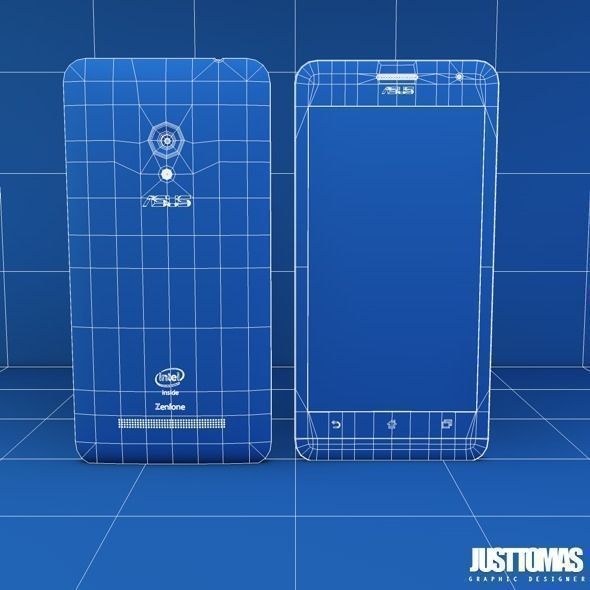 Asus Zenfone 5 Low-poly 3D model_4