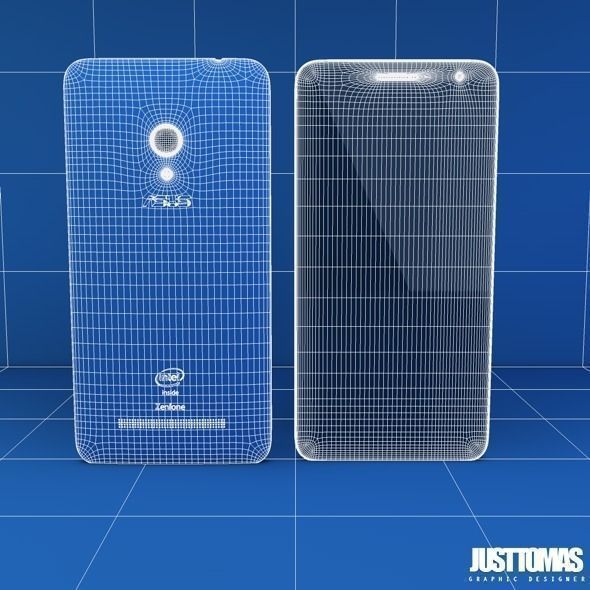 Asus Zenfone 5 Low-poly 3D model_5