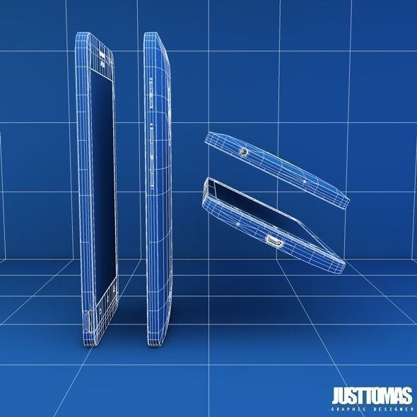 Asus Zenfone 5 Low-poly 3D model_3