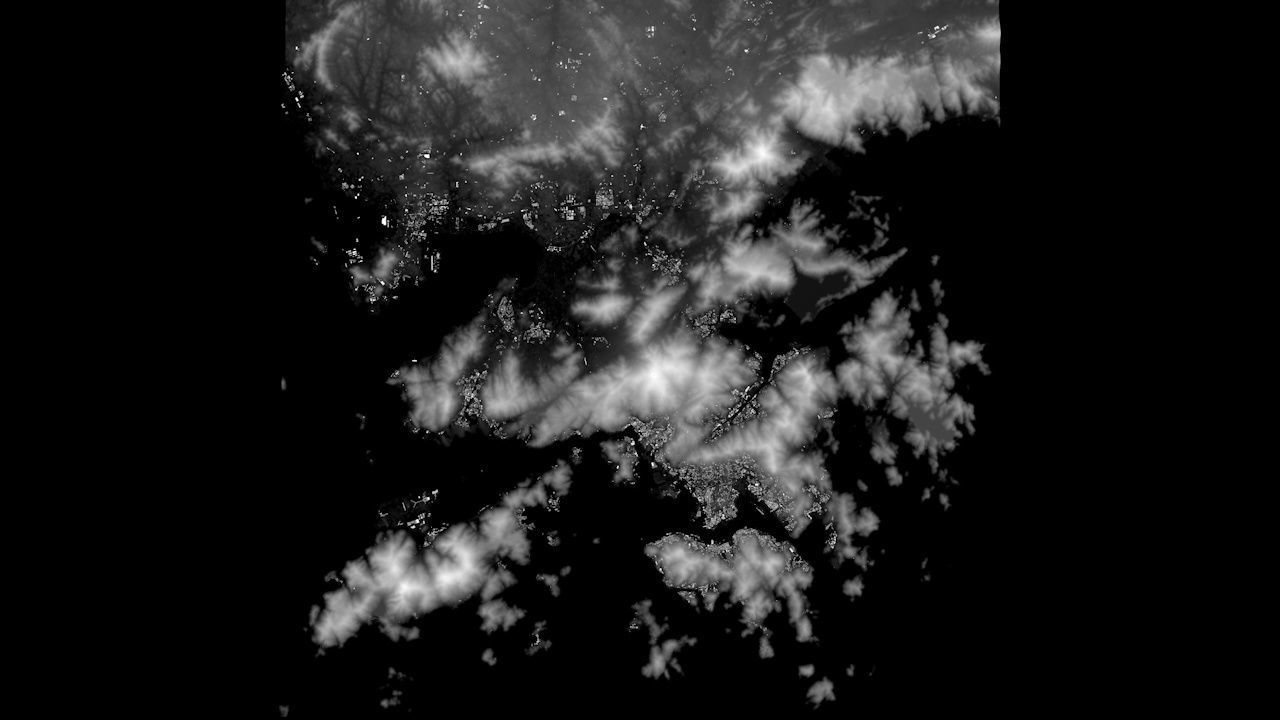 Hong Kong Districts Streets and Buildings with Terrain 3D model_10