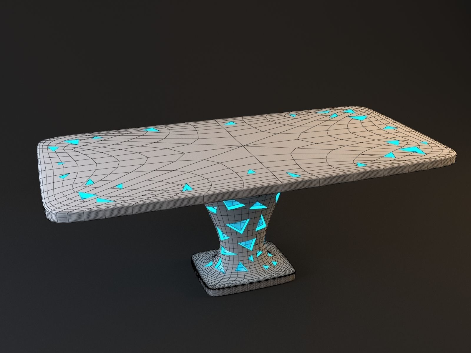 Modern Table 3D model_4