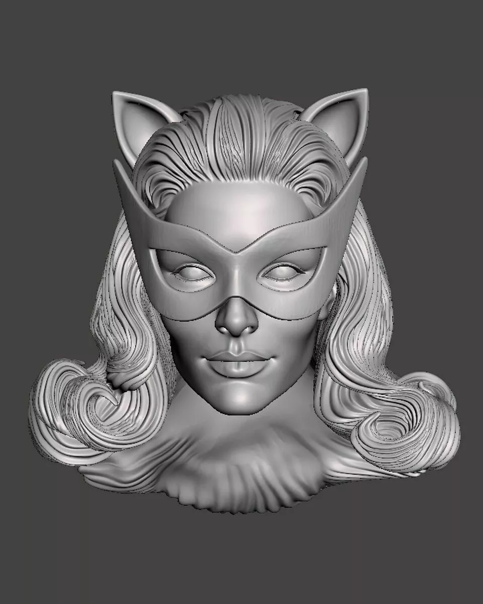 Catwoman Julie Newmar headsculpt head sculpt 3D print model