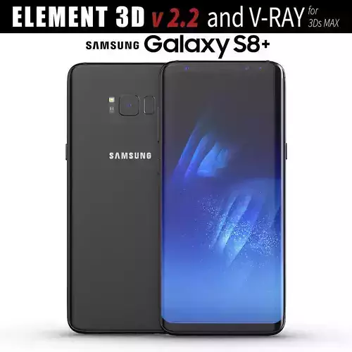 Samsung Galaxy S8 PLUS Midnight Black model 3D model