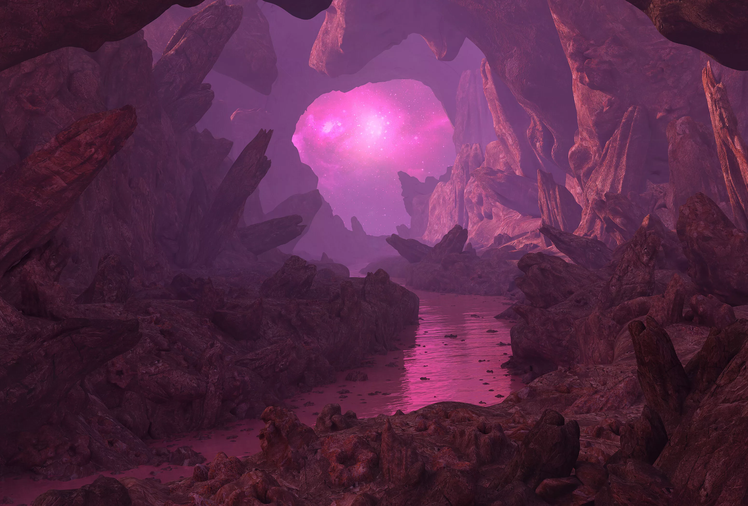 Scifi Cave Environment 3D model