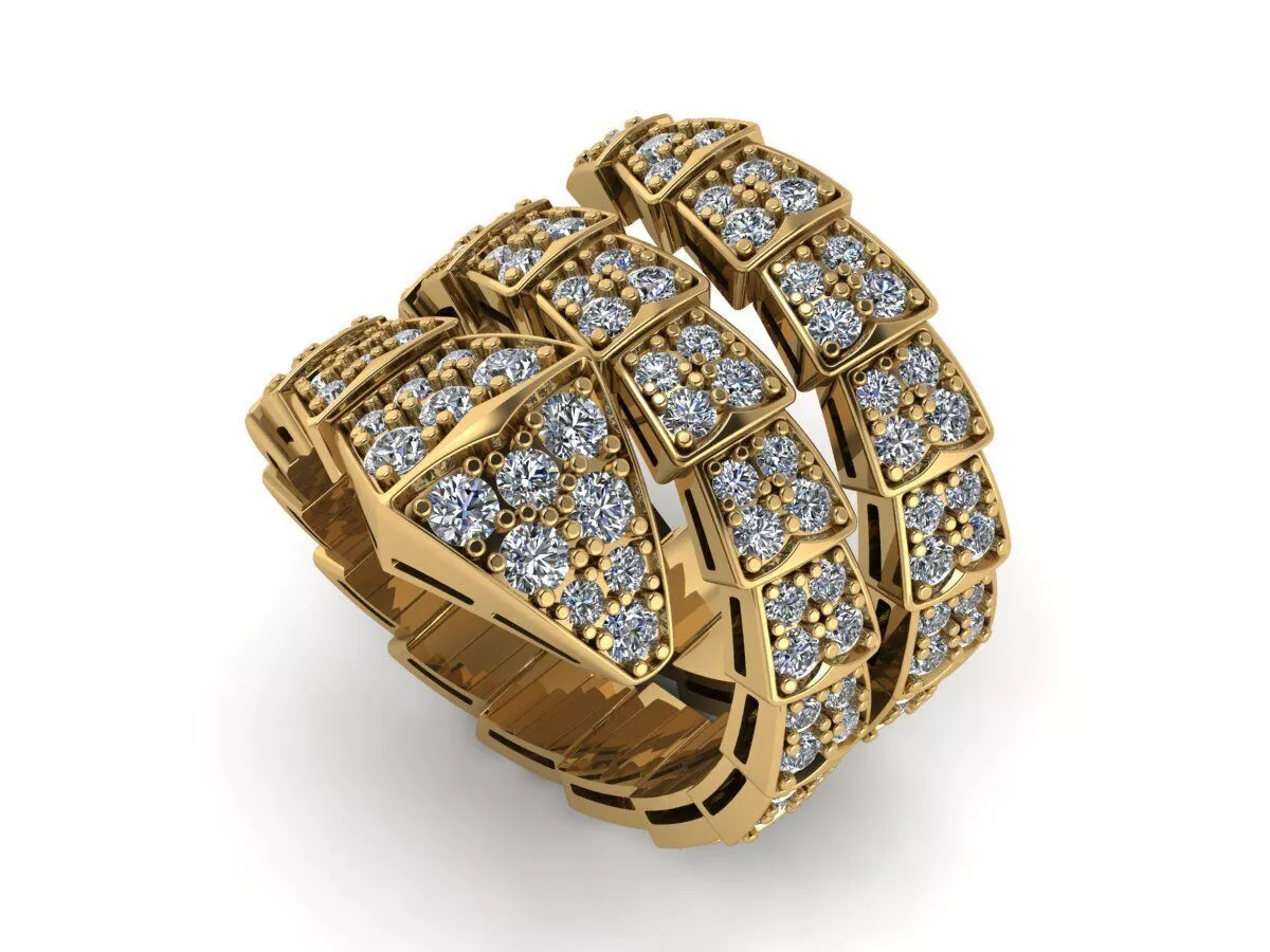 BVLGARI SNAKE RING 3D print model