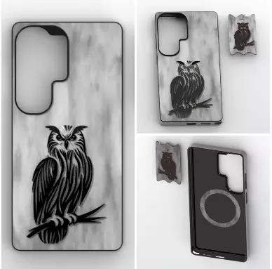 Owl MagSafe Phone Case 3D print model