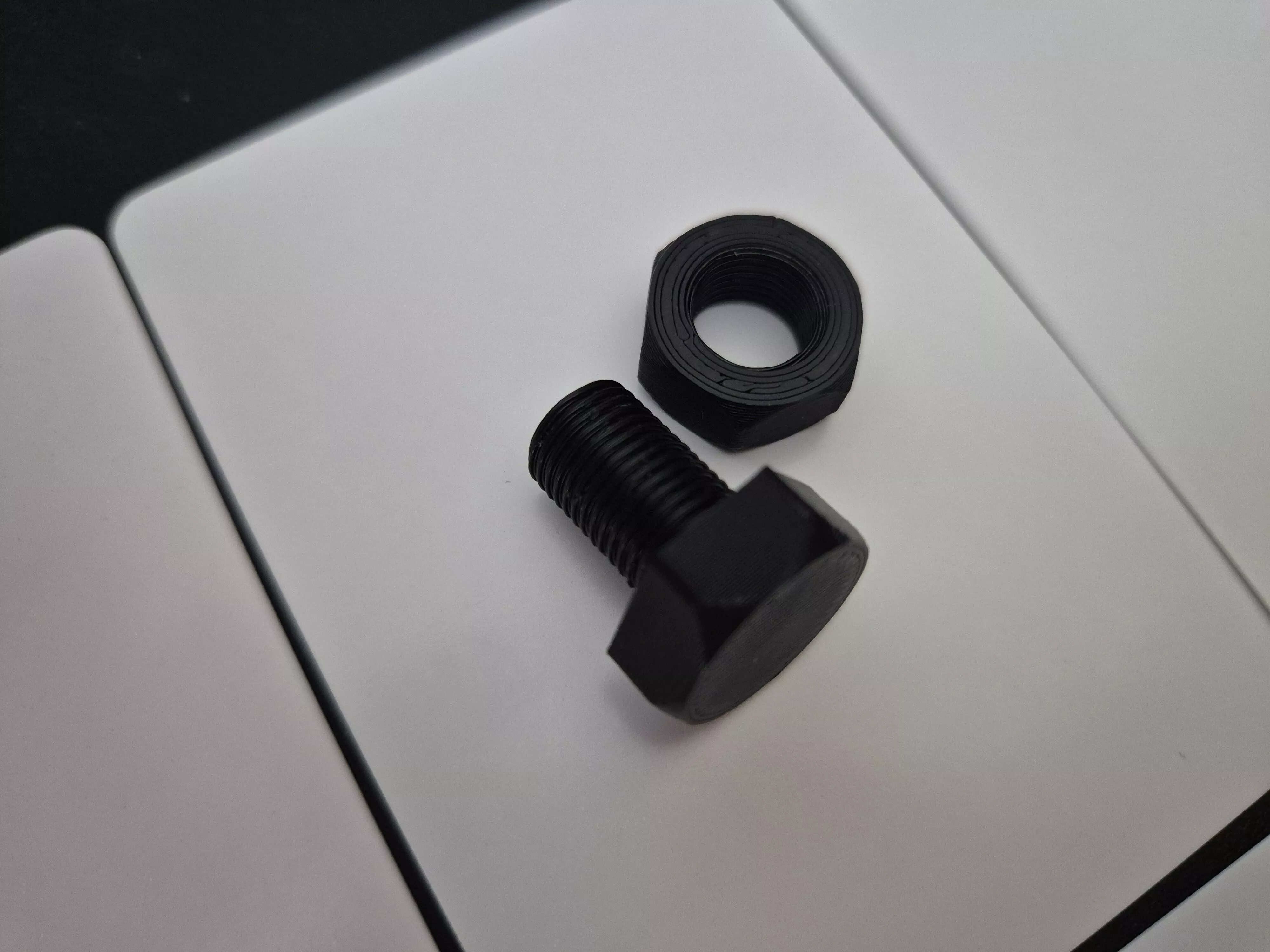 M10x1p5 3D Printable Bolt and Nut 3D print model