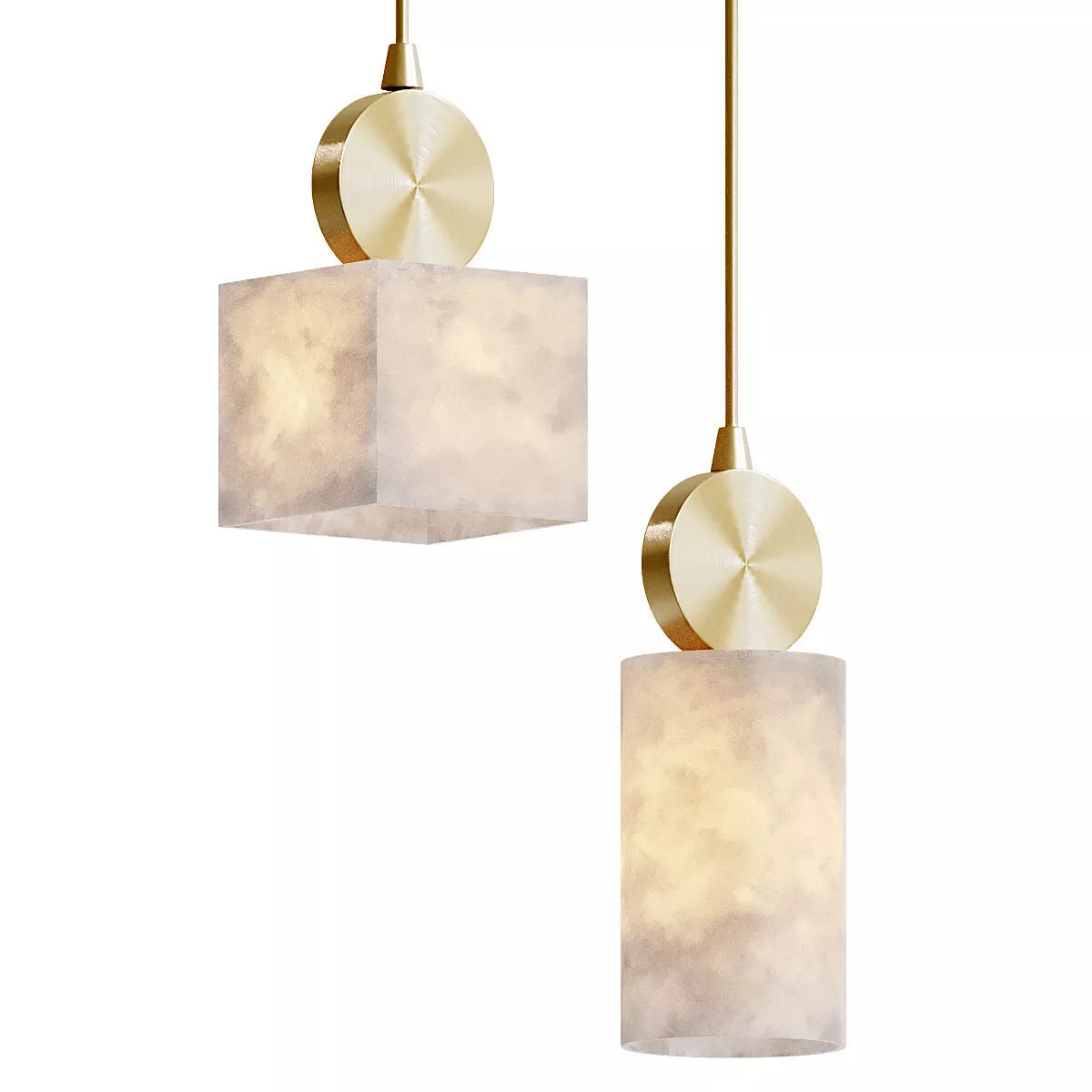 Etruscan Marble Pendant Light 3D model