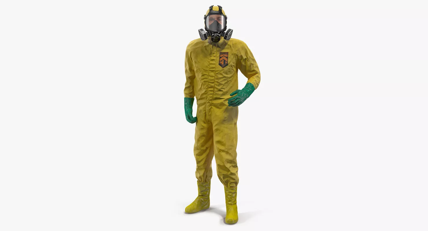 Hazmat Removal Worker Rigged 3D model