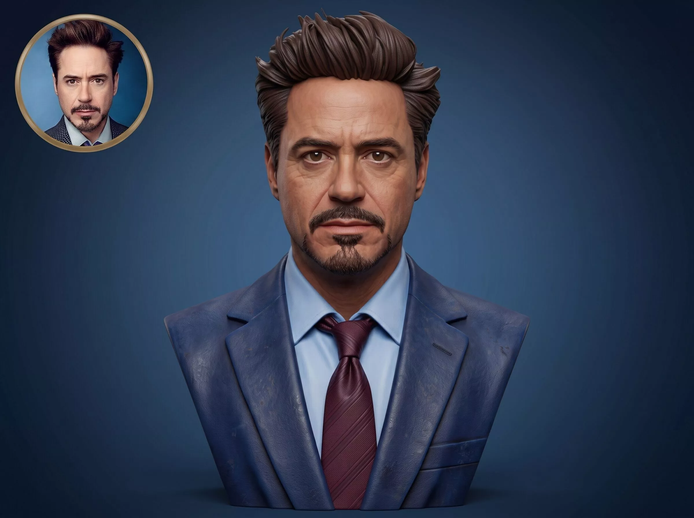 Robert Downey Jr 3D Printable Bust 3D print model