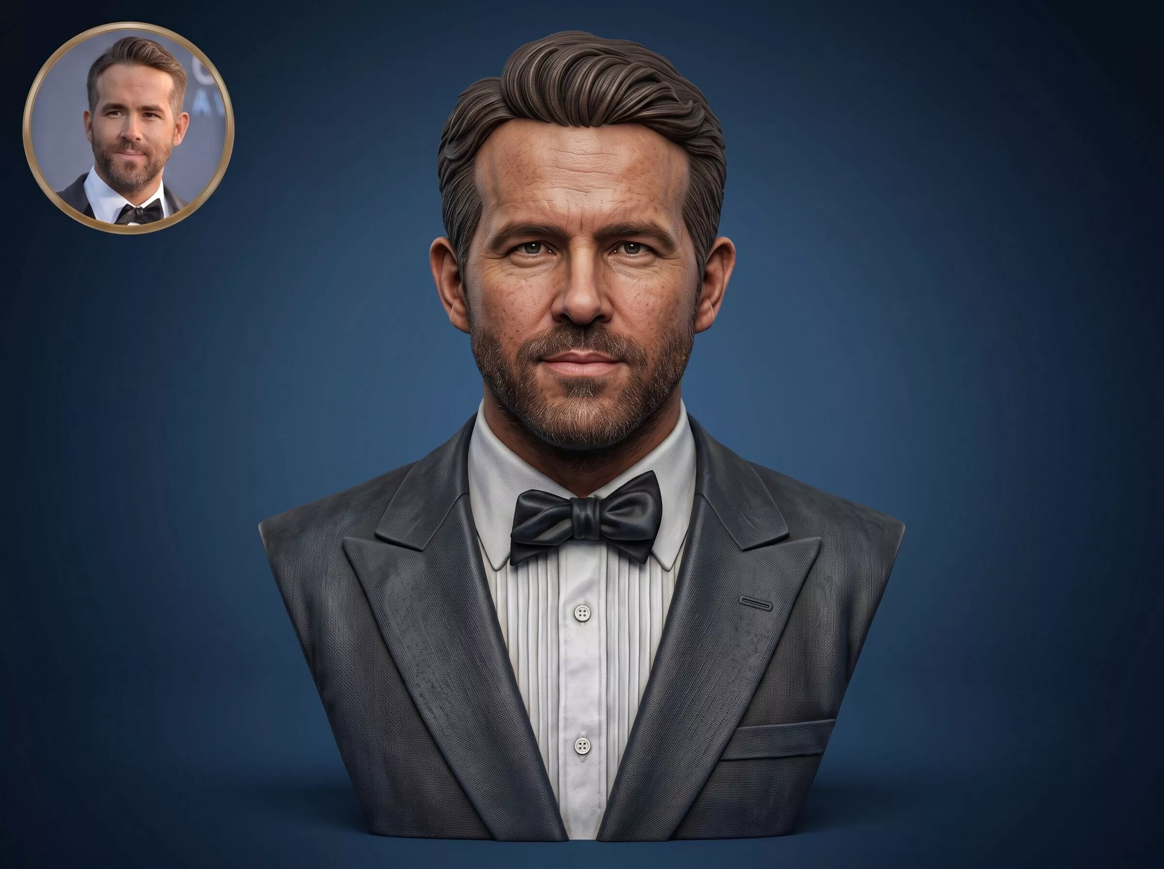 Ryan Reynolds 3D Printable Bust 3D print model