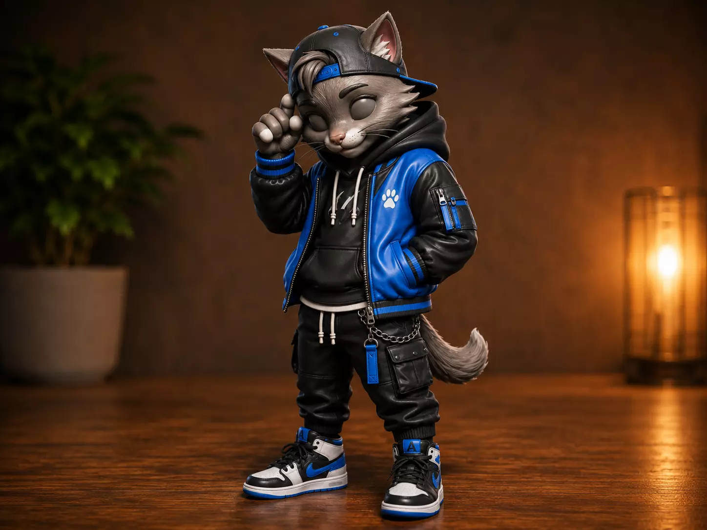 Urban Hip Hop Cat Model 3D print model