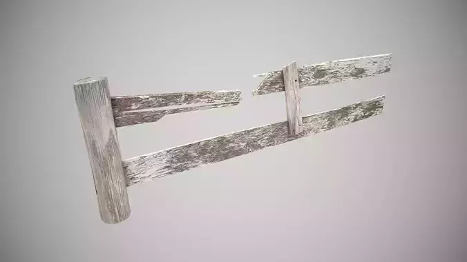 Low Poly Wooden Modular Fence Pack PBR