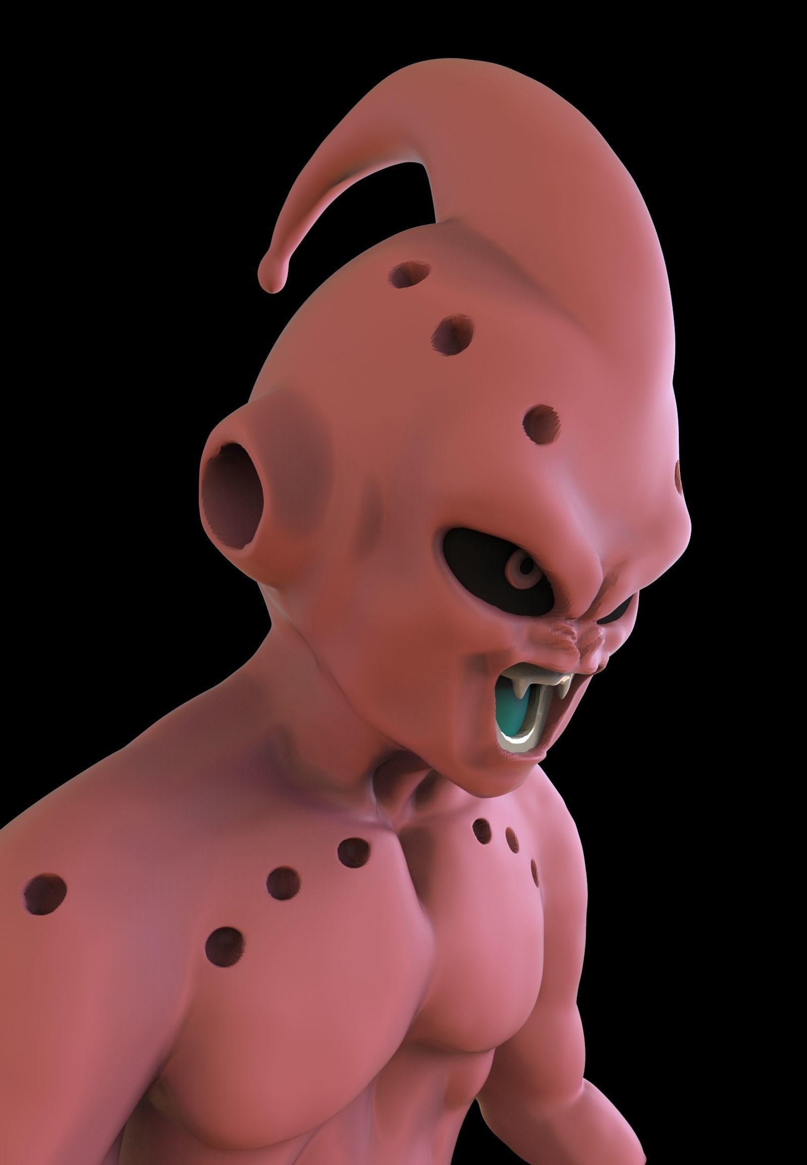 Buu-Half body 3D print model_1