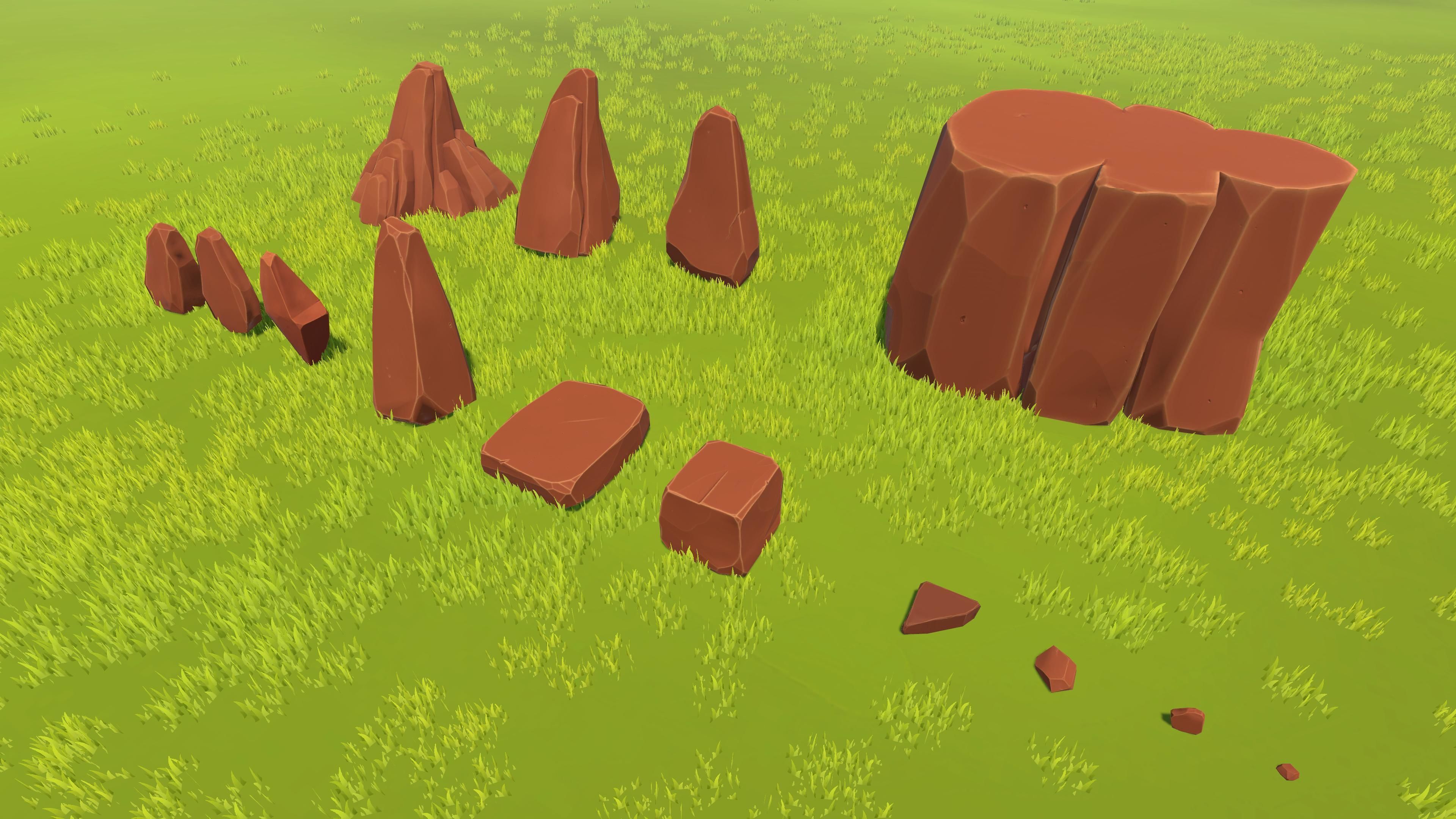 CB Stylized Rock Pack Low-poly 3D model_1