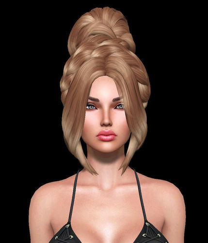 Alvera Female hair style 3d rigged 3D model