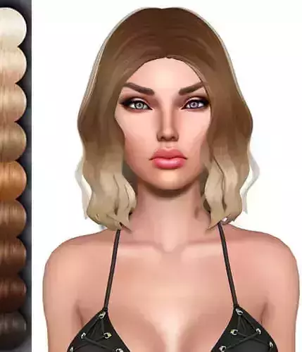 Beretta female Mesh hair style 3d rigged