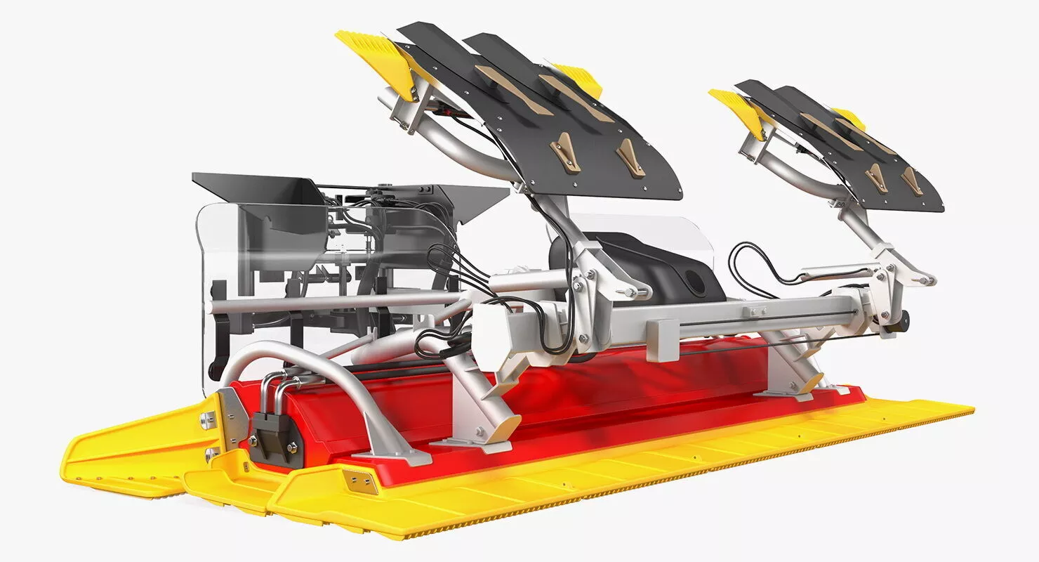 Trail Snow Groomer Rigged 3D model