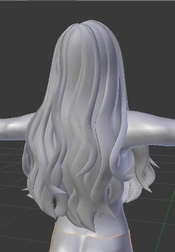 Levia Female hair style 3d rigged 3D model 3D model_4