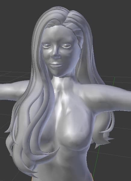 Levia Female hair style 3d rigged 3D model 3D model_1