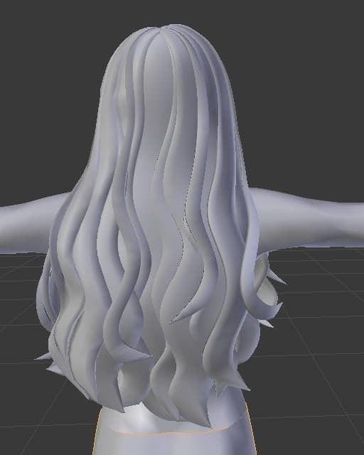 Levia Female hair style 3d rigged 3D model 3D model_2