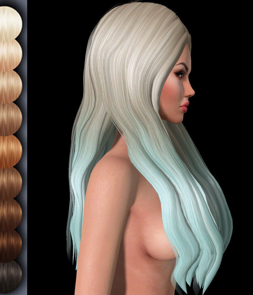 Blush Female hair style 3d rigged 3D model 3D model 3D model_3