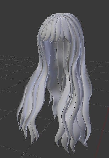 Bonnie Female hair style 3d rigged 3D model 3D model 3D model_3